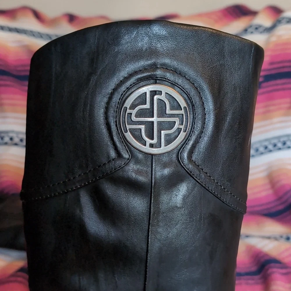 BareTraps Paramount Black Faux Leather Riding Boots - Picture 7 of 9